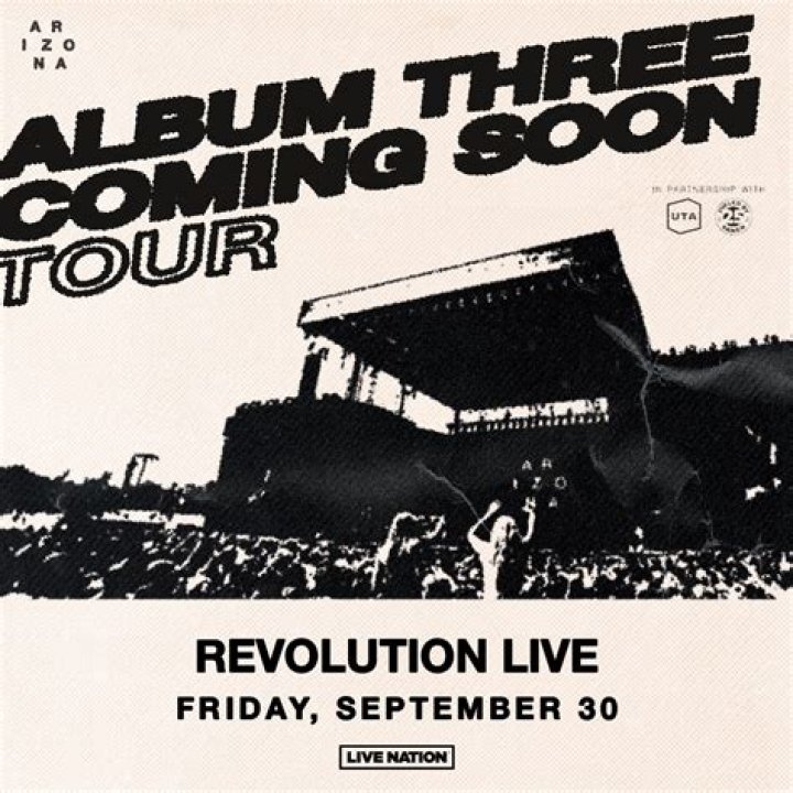 A R I Z O N A Announces The ‘Album Three Coming Soon’ Fall Tour